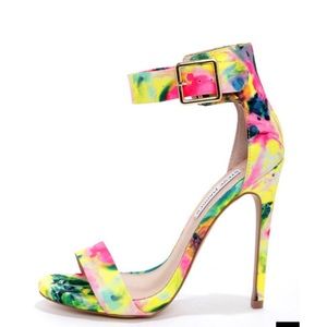 Floral strap heels